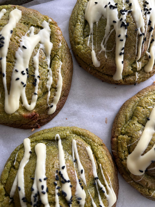 Cookie XXL Matcha & chocolat blanc